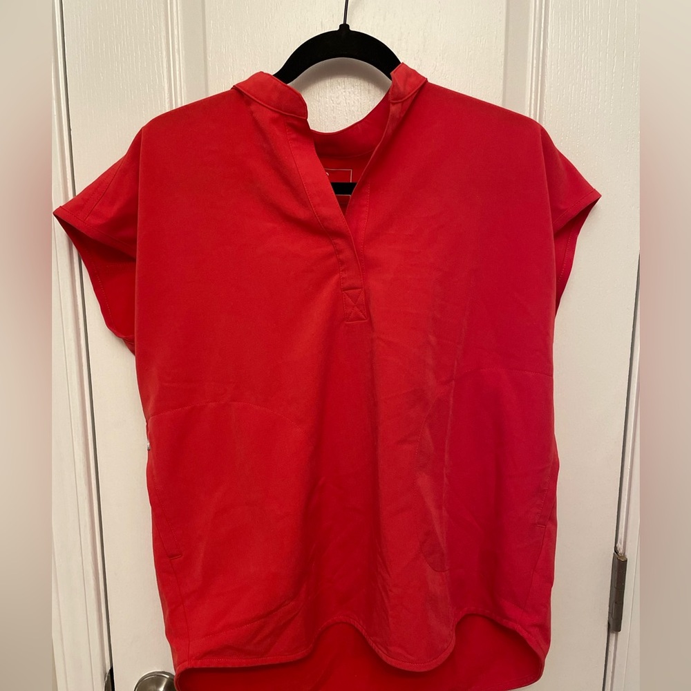 Neon Red Figs Rafaela Oversized Top, Medium Petite Joggers